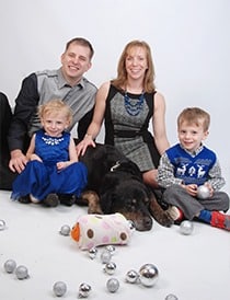 Drs. Monique Nadeau and Eric Krause and their family