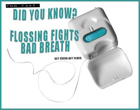 Flossing fights bad breath